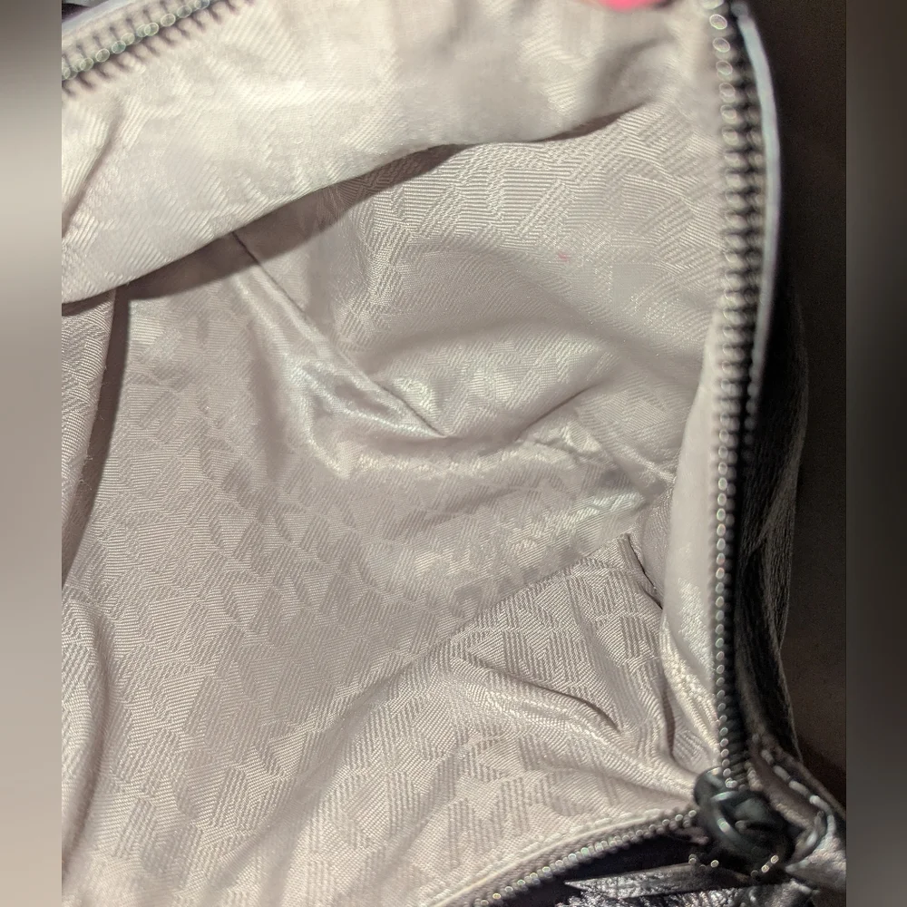 Michael Kors Metallic Shoulder Bag with Black Strap